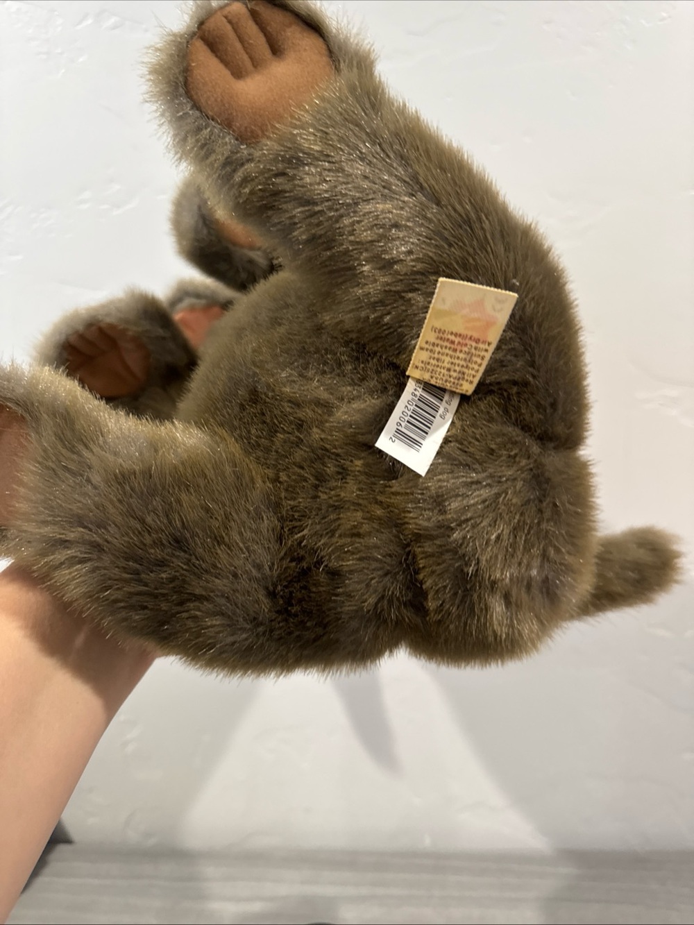 Folkmanis Puppet Sitting Dog Brown 15" Plush Puppy Furry Full Body Hand Puppet - Picture 3 of 8